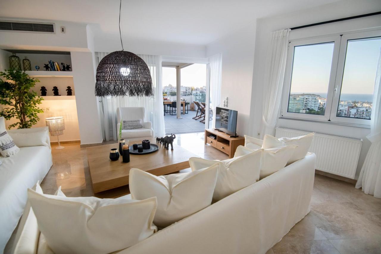 Helen Luxury Holiday House With Sea View Ретимно Экстерьер фото